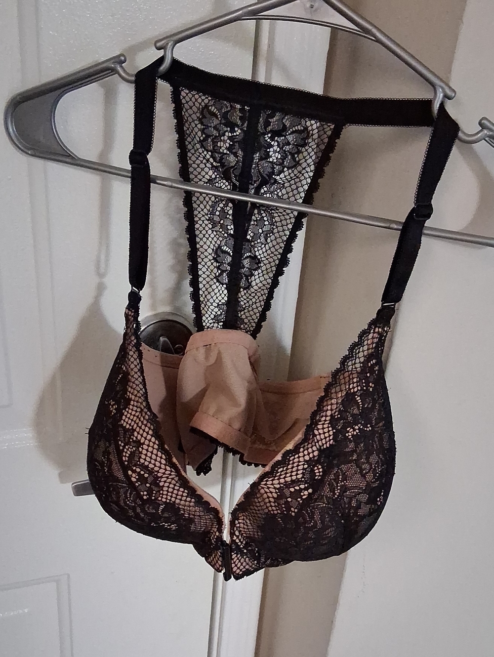 torrid Black Lace Bra with Nude Lining